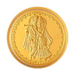 P.C. Chandra Jewellers Radha Krishan-Inscribed 24k (999) 0.05gm Yellow Gold Foil Coin-picture-42