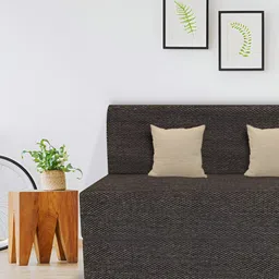 USHA SHRIRAM Brown 1 Seater Anti-Dust Mite & Anti-Sag Double Foam Fold Out Sofa Cum Bed-image-49
