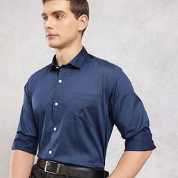 Nautica Men PrestigeFit Premium Cotton Formal Shirt-image-73