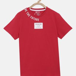 3PIN Boys Red Solid Round Neck T-shirt-image-38