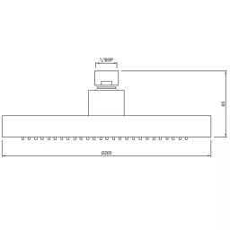 Jaquar 190 mm Round ABS Silver Wall Mount Overhead Rain Shower OHS-CHR-497N-image-98