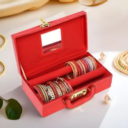 Myntra Elegant Homes Red Set of 1 Regular Jewellery Organiser Organisers-29