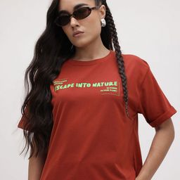 The Roadster Life Co. Typography Print Drop-Shoulder Sleeves T-shirt-picture-31