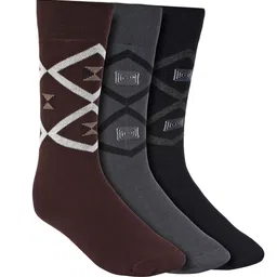Creature Men Pack Of 3 Combed Cotton Calf-Length Socks-picture-24