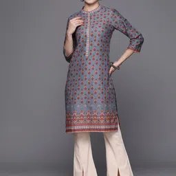 Biba Women Ethnic Motifs Printed Pure Cotton Kurta-picture-3