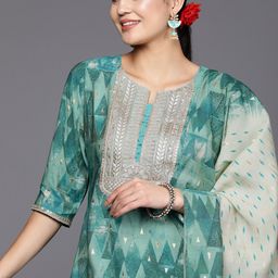 Libas Yoke Design Kurta with Trousers & With Dupatta-picture-47