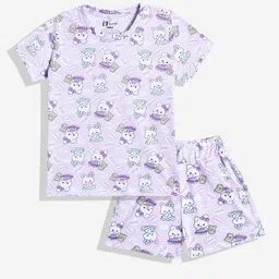 Eteenz Girls Animal Graphic Print T-Shirt with Shorts-image-71
