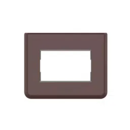 Anchor Tiona 3 Module Coffee Brown Colour Cover Plate, 86803CB-26