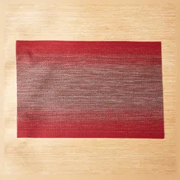 Home Centre Eden 6-Pcs Red & Grey-Melange Textured Rectangular Table Placemats image 5