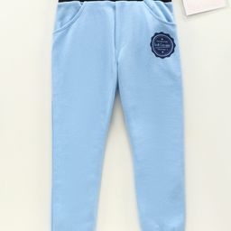 Earth Conscious Placement Printed Jogger Style Unisex Track Pant - Sky Blue-image-39