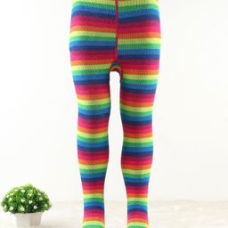 Cute Walk by Babyhug Antibacterial Footie Tights with Striped Design - Pink-image-66
