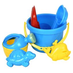Enorme Sandcastle Building Plastic Beach Play Set and Gardening Tool for Fun Activity, 5 Pcs with Bucket Set- Color May Vary-27
