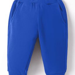 Zero Knit Full Length Solid Colour Fleece & Woollen Bottom - Royal Blue-image-98