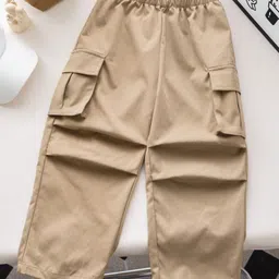 tior Cotton Woven Solid Cargo Pants - Khaki-picture-8