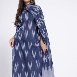 Anouk Rustic Self Design Geometric Straight Kurta With Trousers & Dupatta-picture-26