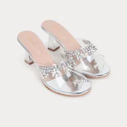 Anouk Embellished Party Slim Heeled Sandals with Buckles-26