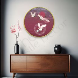 The Castle Decor Pink And White Birds Sparkle Wooden Wall Art-image-35