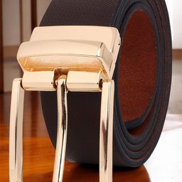 The Roadster Lifestyle Co Men Textured Leather Belt-image-77