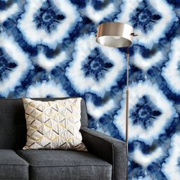 ArtzFolio Printed UV-Resistant Anti-Bacterial Shibori Indigo Batik Peel & Stick Wallpaper-picture-55