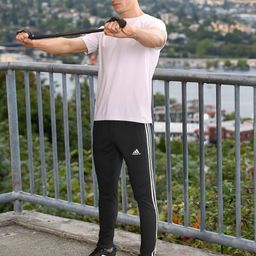 ADIDAS Men Solid 3-Striped Track Pants-image-22