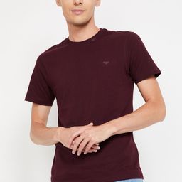 Fame Forever by Lifestyle Men Burgundy Solid Round Neck T-shirt-image-65