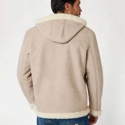 Guess Beige Polyester Regular Fit Solid Jacket image 2
