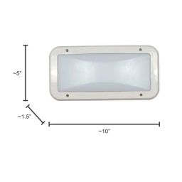 FOS LIGHTING 18W Warm White led Outdoor Rounded Rectangular Bulkhead Light image 4