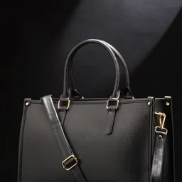 ALL ABOUT HER Textured PU Structured Tote Bag with Quilted-23
