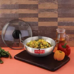 HAZEL Silver Aluminium Kadhai with Glass Lid 3500 ml-image-84