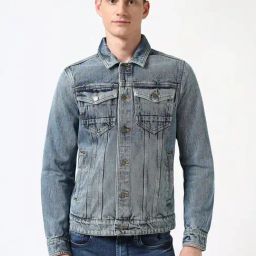 Peter England Blue Cotton Regular Fit Denim Jacket-picture-49