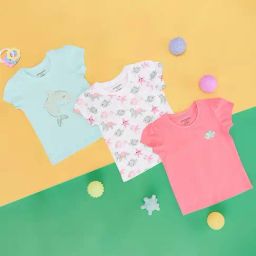 Pantaloons Baby Multicolor Cotton Printed T-Shirt (Pack of 3)-image-131