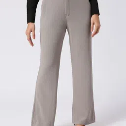 FITHUB Grey Relaxed Fit High Rise Trousers-image-20