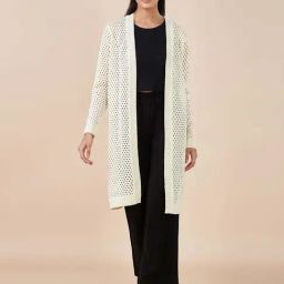 Akkriti by Pantaloons White Solid Shrug-image-106