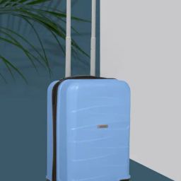 Teakwood Leathers DUNE Sky Blue Textured Small Hard Sided Cabin Trolley-image-60