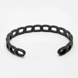 NVR Men Set of 2 Gold & Black Rhodium-Plated Metal Cuff Bracelet image 5