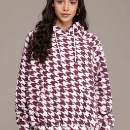 The Roadster Lifestyle Co. Checked Hooded Sherpa Sweatshirt-picture-8