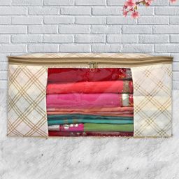 Kuber Industries Set Of 12 Metallic Printed Clothes Organiser image 3