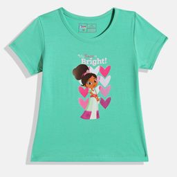 Eteenz Girls Nella The Princess Knight Printed Pure Cotton T-shirt-image-13