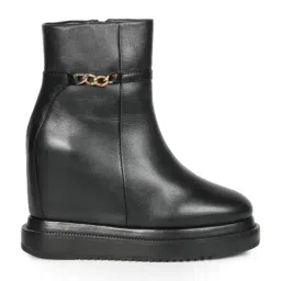Saint G Women's LIVIA Black Wedge Booties-image-30