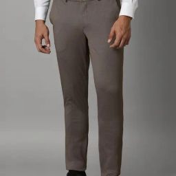 Louis Philippe Brown Slim Fit Printed Trousers-image-68
