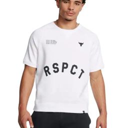 Under Armour White Cotton Slim Fit Printed Sports T-Shirt-image-59