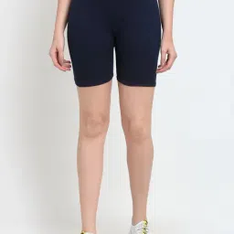 Gracit Navy Cotton Sports Shorts-image-9