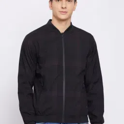 Crimsoune Club Black Regular Fit Checks Jacket-13
