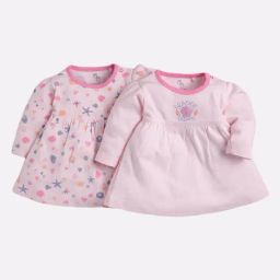 Baby Go Kids Pink Printed Dresses (Pack Of 2)-image-47
