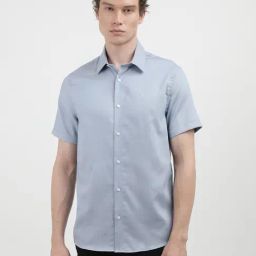 Calvin Klein Blue Cotton Slim Fit Shirt-image-49