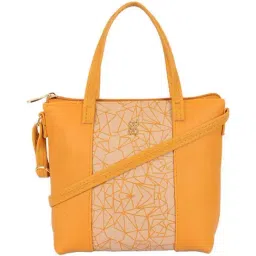 Baggit Yellow Printed Medium Handbag-19