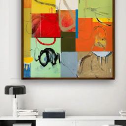 The Art House Abstract Multicolor Canvas Painting-image-59