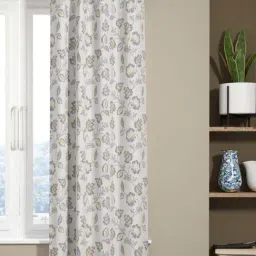 Bianca EL`PESSO Silver & Beige Faux Silk 5 Ft. Window Curtain-34
