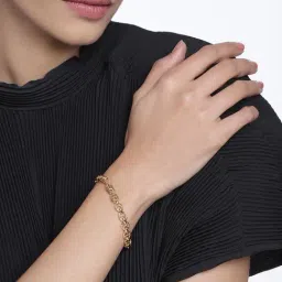 Estele Gold-Plated Hula Hoop Bracelet for Women-14