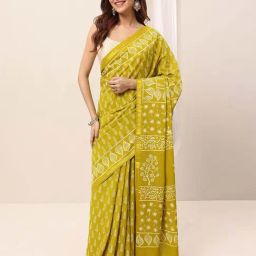 Libas Green Ethnic Motifs Pattern Saree with Unstitched Blouse-image-21